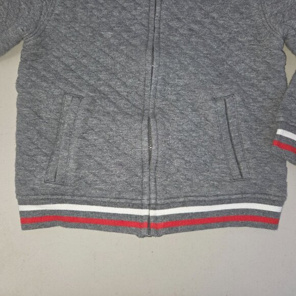 Janie & Jack Boys 3/4 Quilted Bomber Jacket Gray - Picture 3 of 8